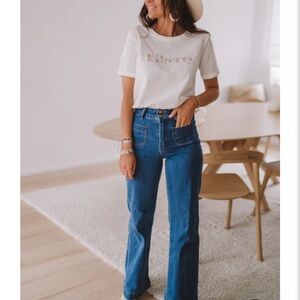 Stylish Blue Flare Jeans for Women